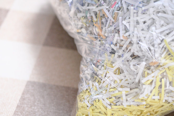 shredding paper confidential information 