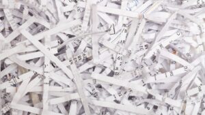 Shredding paper