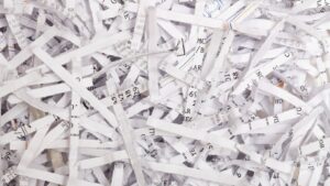 shredding paper truck