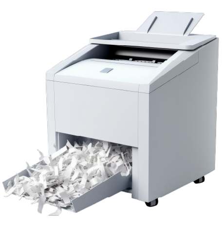 Photo of an in-office shredder