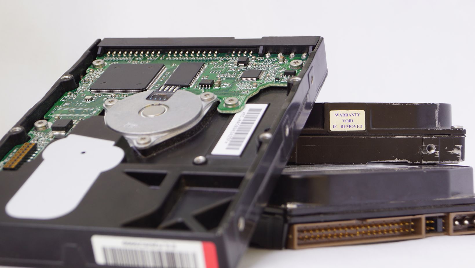 a pile of hard drives