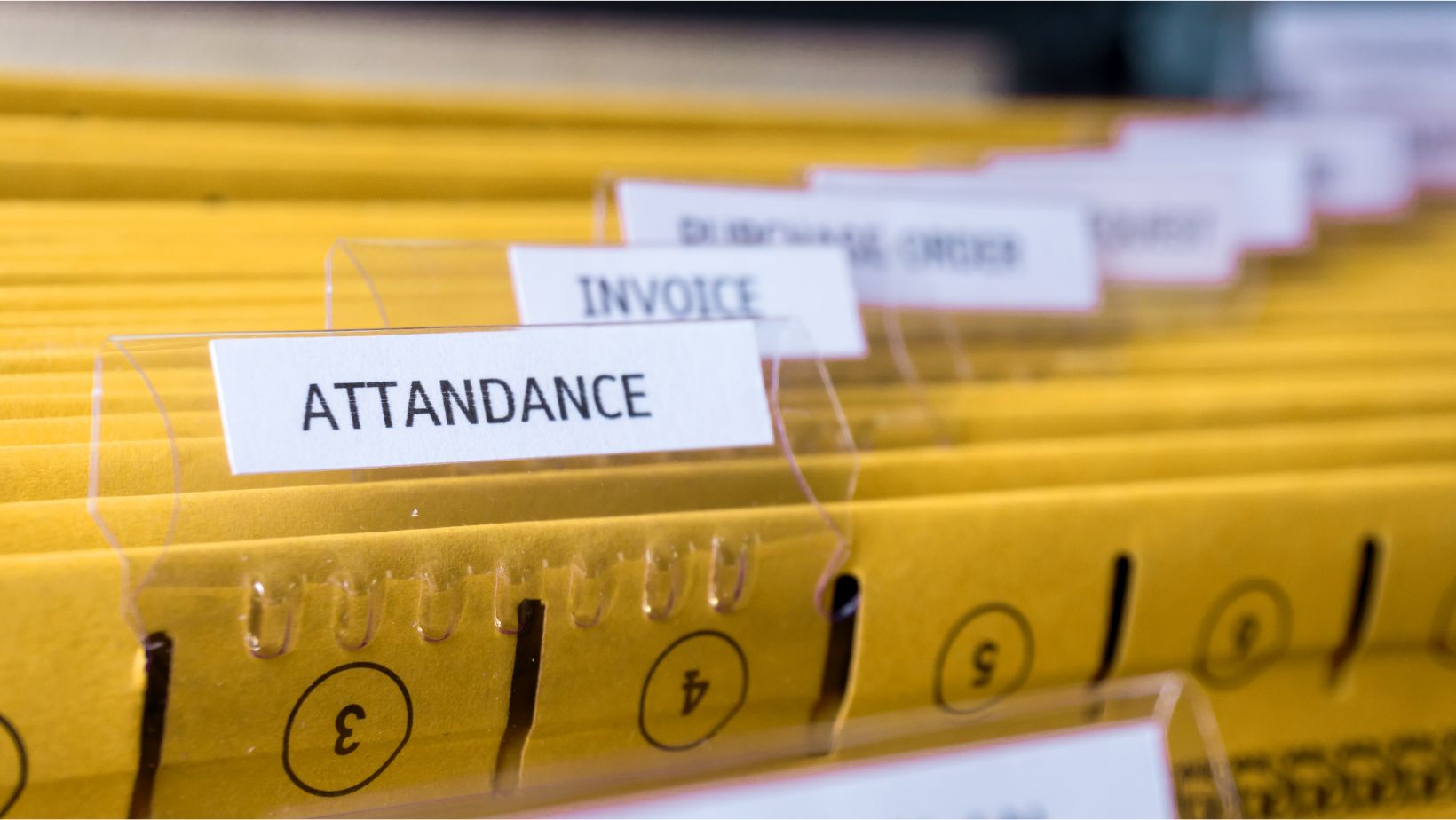 A close-up of a file folder
