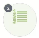 Icon of a numbered list