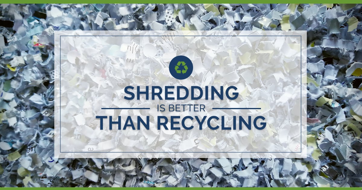 Shredding is Better Than Recycling Shredding is Better Than Recycling